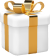 red and white gift basket